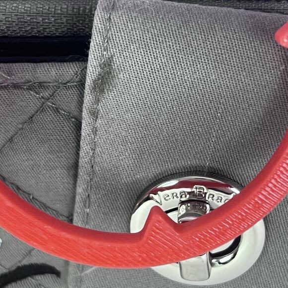 VERA BRADLEY Wallet Penguin Pair Gray RFID Turnlock Quilted Twill 36788-15739 - Picture 2 of 11